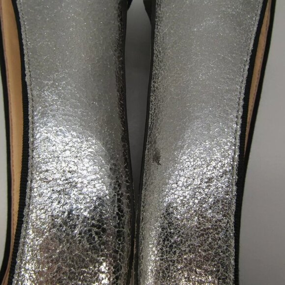 NEW TORY BURCH Womens Vanessa Ballet Flats Ballerina Slip On Metallic Size 8.5 - Picture 8 of 9